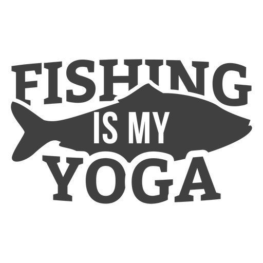 Mein Yoga fischen PNG-Design