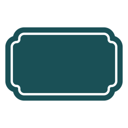 Flaches rechteckiges Etikett PNG-Design