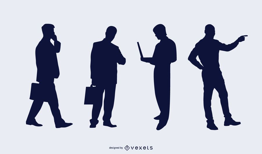 Business people silhouette pack Business people silhouette pack