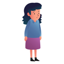 Chica esperando persona Diseño PNG