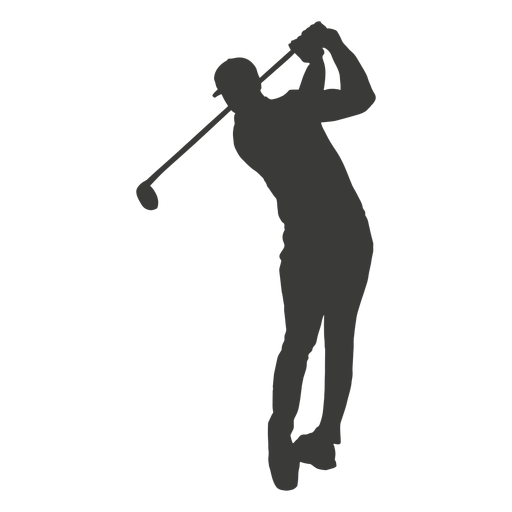 Golf swing silhouette