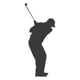 Golf schwingende Spieler Silhouette PNG-Design