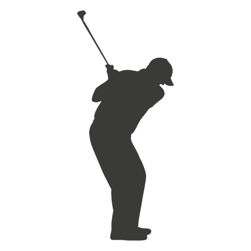Golf schwingende Spieler Silhouette PNG-Design