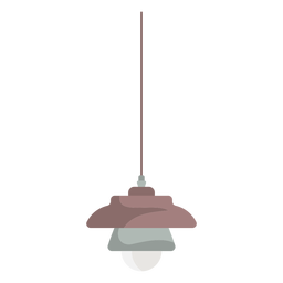 Hängelampenmöbel farbig PNG-Design