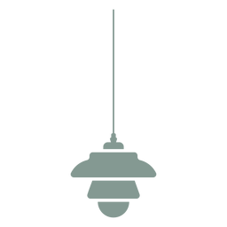 Hanging lamp furniture silhouette PNG Design