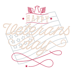 Happy Veterans Day Schriftzug PNG-Design