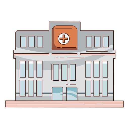 Edificio del hospital dibujado a mano - Descargar PNG/SVG transparente