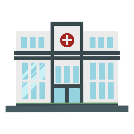 Hospital flat building - Transparent PNG & SVG vector file