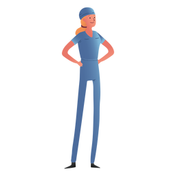 Hospital hands on hip doctor PNG Design