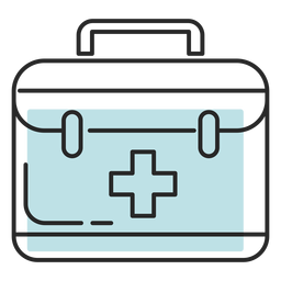 Bolso médico hospitalario duotono Diseño PNG