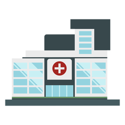 Edificio simple del hospital Diseño PNG