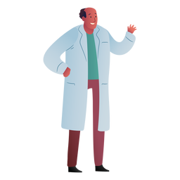 Hospital waving doctor PNG Design
