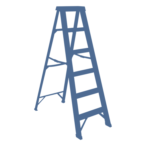 Silueta de soporte de escalera Diseño PNG
