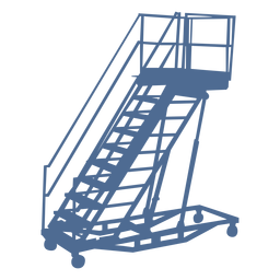 Silueta de ruedas de escalera Diseño PNG