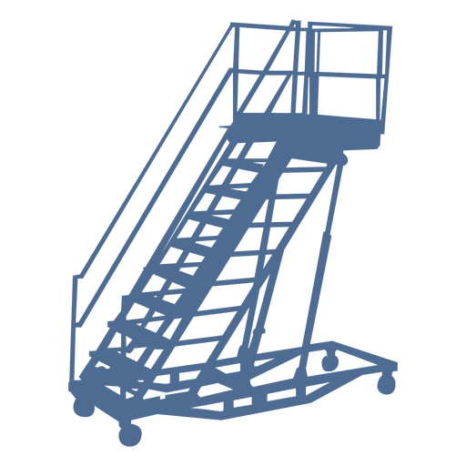Ladder wheels silhouette