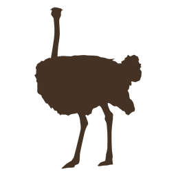 Gran silueta de avestruz Diseño PNG