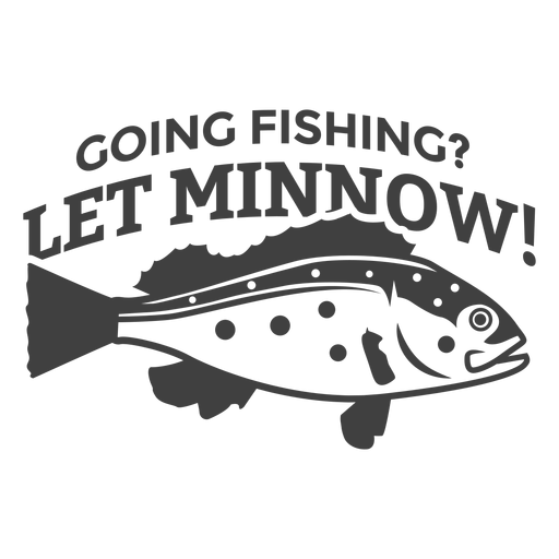 Deje la pesca de minnow Diseño PNG