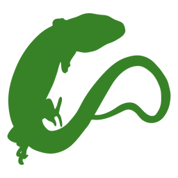 Lizard silhouette close up PNG Design
