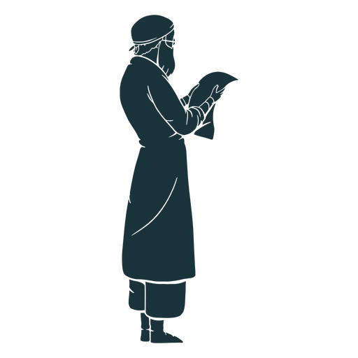 Looking at paper doctor silhouette PNG Design