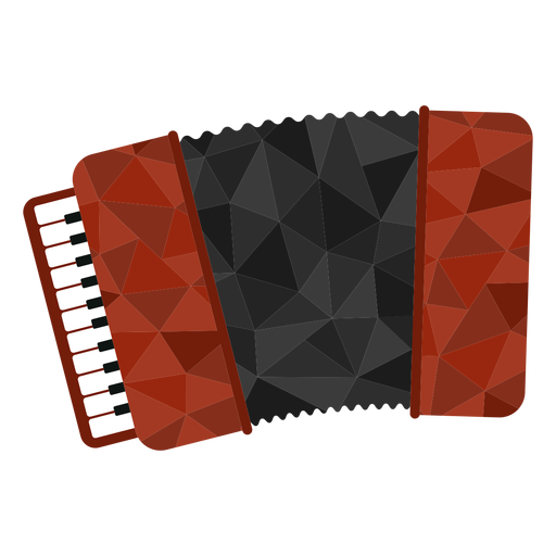 Low poly accordion colored