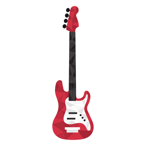 Low-Poly-E-Gitarre gefärbt PNG-Design