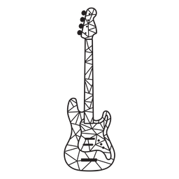 Golpe de guitarra eléctrica de baja poli Diseño PNG