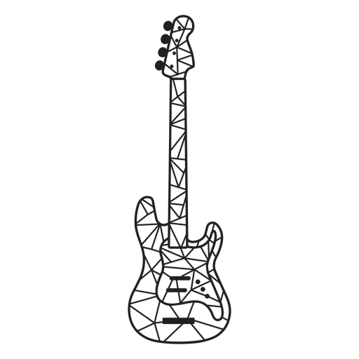 Low-Poly-E-Gitarrenschlag PNG-Design