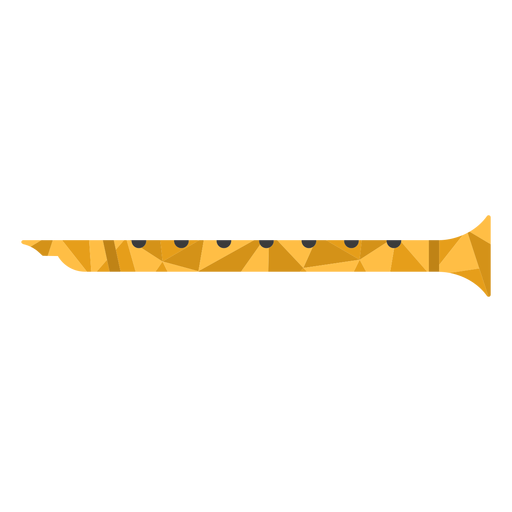 Low poly flute colored flute PNG Design