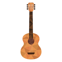 Guitarra color guitarra low poly Diseño PNG