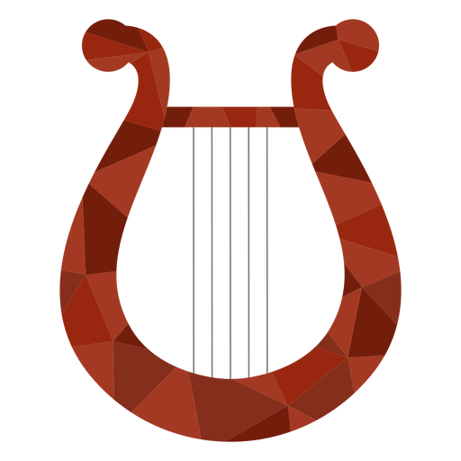 Harpa colorida de poli baixa harpa Desenho PNG