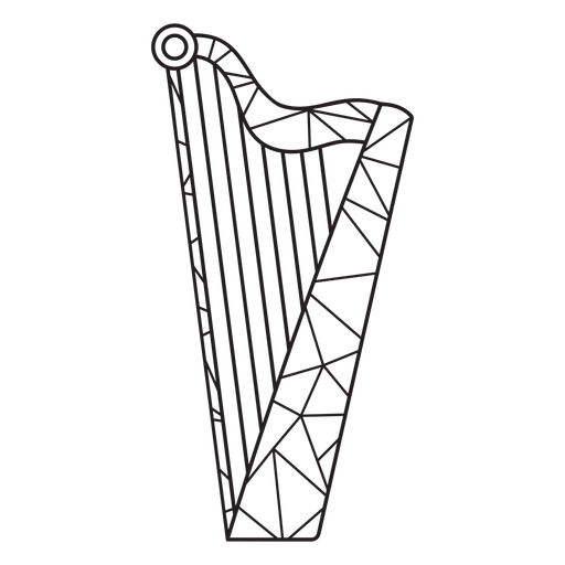 Curso de harpa de baixo poli Desenho PNG