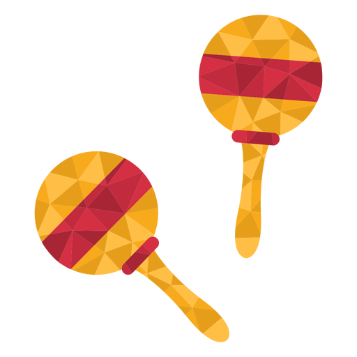 Low poly maracas colored PNG Design