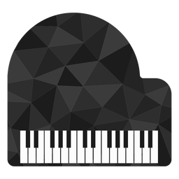 Low poly piano colored PNG Design Transparent PNG