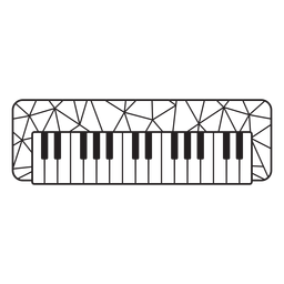 Low poly piano stroke PNG Design Transparent PNG