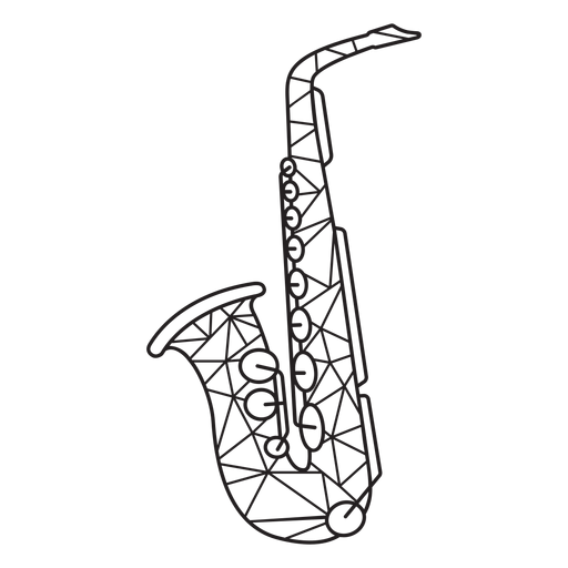 Curso de saxofone baixo poli Desenho PNG