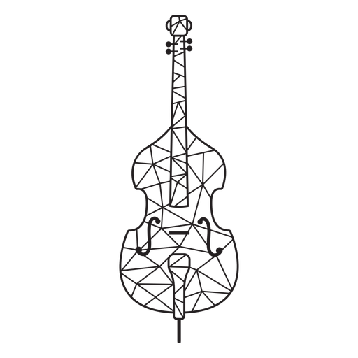 Geige mit niedrigem Polyschlag PNG-Design