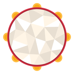 Pandereta de polietileno baja de color Diseño PNG