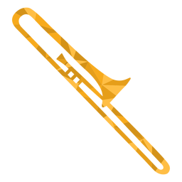 Low poly trombone colored PNG Design