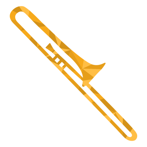 Baixo poli trombone colorido Desenho PNG
