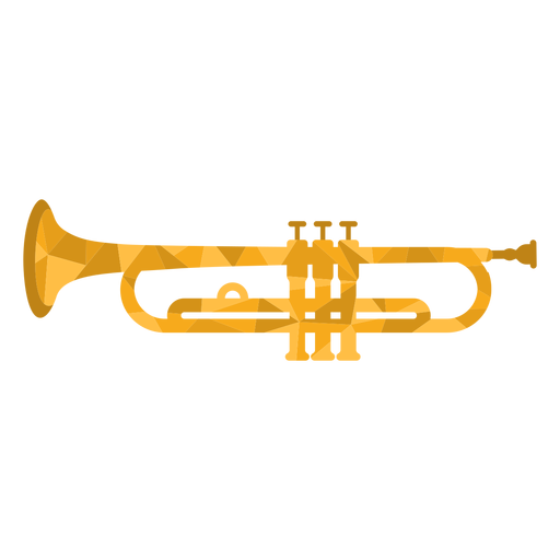 Low poly trumpet colored