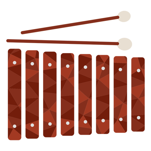 Low poly xylophone colored PNG Design