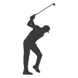 Man golf player silhouette