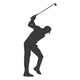 Silhueta de jogador de golfe de homem Silhueta de jogador de golfe de homem