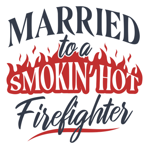 Verheirateter rauchender Feuerwehrmann PNG-Design