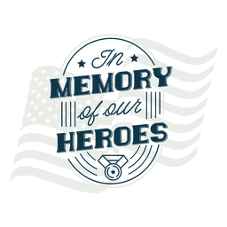 Letras de memória de heróis Desenho PNG