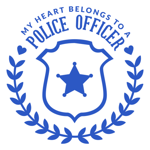 My heart belongs police PNG Design