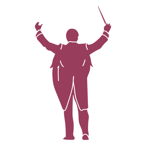 Orchestra conductor silhouette