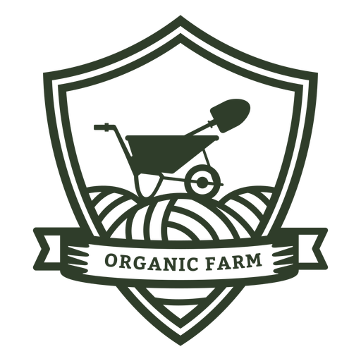 Insignia de granja orgánica Diseño PNG