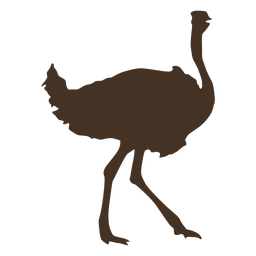 Avestruz silueta vista lateral Diseño PNG