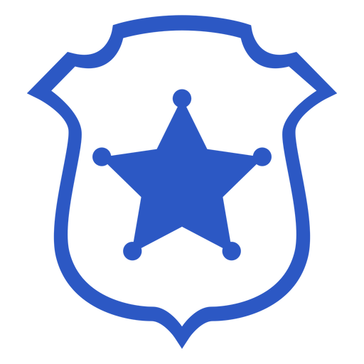 Police star badge - Transparent PNG & SVG vector file